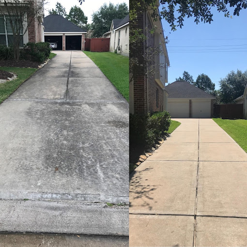 House washing before and after - Owasso OK pressure washing results
